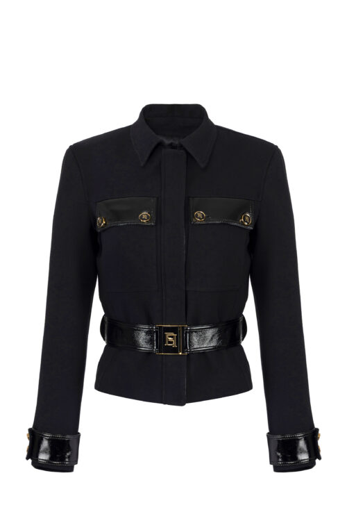 Jacket In Double Layer Crêpe Fabric