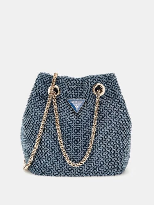 Zalina Rhinestone Mini Bucket Bag