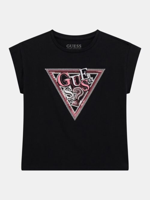 Triangle Logo Sequins T-Shirt