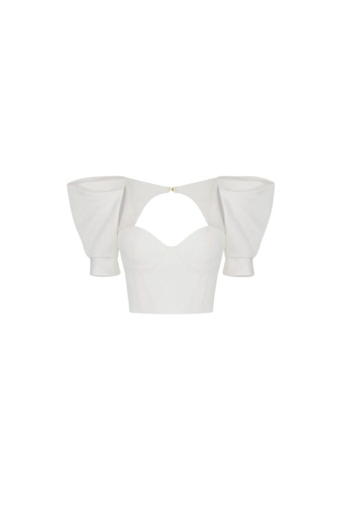 Top In Crêpe And Duchess Satin Fabrics